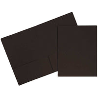 JAM Paper Premium Matte Coloured Cardstock Two-Pocket Presentation Folders - Chocolate Brown - 6 Pack-Chocolate Brown Folder