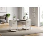 Whalen 60" Roca Double Pedestal Desk-Keyboard tray with cable management port