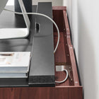 Modway Kinetic 49" Wall-Mount Office Desk - Black Cherry-Assembly Required