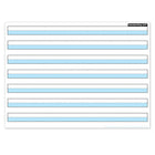 Ashley Productions Smart Poly PosterMat Pals Space Savers - 13" x 9-1/2" - 3/4" Handwriting Highlighted Blue - 10 Pack-Use with dry erase or water based markers and washable crayons. Write-on/wipe-off surface.