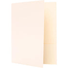 JAM Paper Two-Pocket Textured Linen Business Folders - Ivory - 6 Pack-Ivory Linen Folder