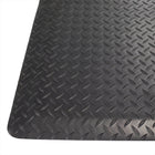Edgewood Foam Fusion Diamond Plate Surface Laminated Anti-Fatigue Mat - 2' x 3' x 5/8" - Black-Perfect for workstations, work benches, warehouses, assembly lines, marchine operating