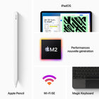 Apple - iPad Pro 11 po ecran Liquid Retina, Wi-Fi, puce M2, 128 Go, Gris cosmique-Face ID pour l'authentification securisee et Apple Pay