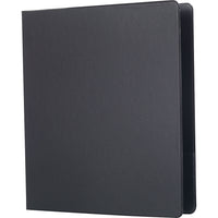 Staples Standard Binder with Label Holder and D-Rings - 1" - Black-Slant rings have a high page capacity compared to same size round rings