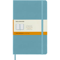 Moleskine Classic Ruled Hard Cover Notebook - Large - Reef Blue - 5" x 8.25"-Coloured Hard Cover Classic Notebook 