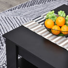 HOMCOM 2 Tier Modern Coffee Table with Shelf - Black-Colour: Black