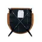 Manhattan Comfort - Chaise de salle à manger moderne Tremont 55,1 cm en similicuir rembourré - Saddle-Garantie limitée du fabricant de 30 jours