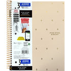 Five Star Style 3-Subject Notebook - 120 Pages - 11" x 8-1/2" - Assorted Colours-Scan, study, and organize notes with Five Star study app