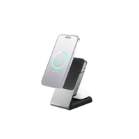 ALOGIC Matrix 2-in-1 Magnetic Smartphone/Earphone Charging Dock - Black-Sleek and Space-Saving Design