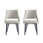 Manhattan Comfort - Lot de 2 chaises de salle à manger modernes Tremont 21,7 po en similicuir - coloris pierre-Chaise de salle à manger moderne pour salle à manger et usage de travail lot de 2