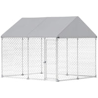 PawHut Outdoor Dog Kennel with Waterproof Roof - 9.2' x 7.5' x 7.2'-Spacious 69 sq. ft (6.4 m²) area for dog play and relaxation
