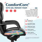 La-Z-Boy - Fauteuil de bureau en cuir reconstitué ergonomique Aberdeen - Noir-Les leviers de réglage brevetés sont placés sur les côtés du siège pour un accès facile aux commandes de hauteur et d’inclinaison du siège.