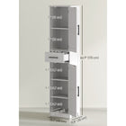 HOMCOM 67" Tall Narrow Bathroom Storage Cabinet - White-Tall and narrow design saves space in your bathroom