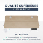 MotionGrey - Bureau assis-debout électrique Ergo2 réglable en hauteur, 47 po de largeur, avec réglages mémorisés - Brun clair-8