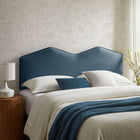 Modway Cosette Performance Velvet Queen Size Headboard - Cadet Blue-Adjustable Height