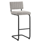 Modway - Parity Boucle Tabourets de bar - Taupe noir - Ensemble de 2-Tabourets de bar à manger moderne du milieu du siècle