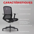 Staples - Fauteuil de travail en mailles - noir-Dossier ergonomique épousant la position naturelle du corps