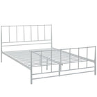 Modway Estate Queen Bed - White-Nostalgic Cottage Platform Bed