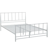 Modway Estate Queen Bed - White-Nostalgic Cottage Platform Bed