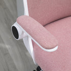 Vinsetto Breathable Rocker Office Chair with Liftable Armrests - Pink-90 Days Limited Manufacturer Warranty