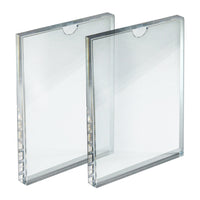 Azar - Porte-cartes de bureau/comptoir à chargement par le haut en acrylique - Transparent - Paquet de 2 (104557-2PK)-Vendu en paquets de 2