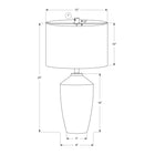 Monarch Specialties 25" H Contemporary Table Lamp - Black Concrete / Ivory / Cream Shade-Enjoy peace of mind with a 2 year limited warranty against any defects, for a reliable table lamp that will light up your home for years to come