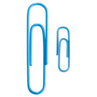 JAM Paper Combo Pack Colourful Paper Clips - Standard & Jumbo - Baby Blue - 100 Pack & 75 Pack -Size: 1 inch (Standard/Regular) & 2 Inch (Jumbo) | Keep your stacks of paper organized with coloured paper clips