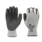 Atlas Everyday Winter Natural Rubber Latex Rough Grip Glove - Cotton/Poly Acrylic Liner - Grey/White - Small - 2 Pack-Seamless knit acrylic/cotton/poly knit