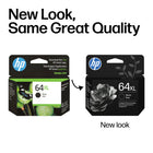 HP 64XL Black Original Ink Cartridge (N9J92AN#140)-New Original HP (genuine) ink cartridge