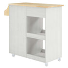 Modway Culinary Kitchen Cart With Spice Rack - White Natural-Side Spice Rack