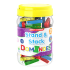 University Games The Learning Journey Stand & Stack Dominoes - Stacking Toy for Kids - Educational Domino Set - Motor Skills Development Toys-Stimulates tactiles and motor skills