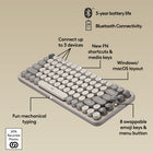 Logitech POP Keys Wireless Mechanical Keyboard with Customizable Emoji Keys - Mist-Feel-better factor: This compact, portable keyboard is designed to encourage better shoulder positioning and body posture, and features a space-saving design for easy storage