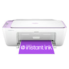 HP - Imprimante tout-en-un sans fil DeskJet 2842e scanner-copieur - Lilas brillant-IDÉALE POUR LA MAISON - Du fabricant d'imprimantes le plus fiable au Canada, l'imprimante DeskJet 2842e vous permet d'imprimer des listes de choses à faire, des lettres, des documents financiers, des recettes et plus encore