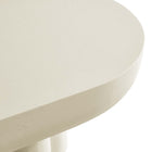 Modway Caspian Oval Concrete Coffee Table - White-9