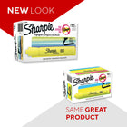 Sharpie Chisel Tip Tank-Style Highlighters - Yellow - 12 Pack-Chisel tip for both wide and narrow lines