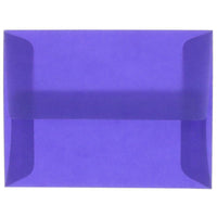 JAM Paper - Enveloppes d'invitation A6 en vélin translucide - 4,75 po x 6,5 po - Bleu primaire - paquet de 25 (PACV657)-Couleur : bleu primaire.