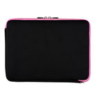 Vangoddy - Housse de protection en néoprène pour ordinateur portable 12" avec poche supplémentaire - Noir/Rose-Design mince et léger pour un transport facile sans encombrement