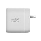 Native Union Wall Charger 67W PD GaaN - White-Safeguard your battery with overvoltage, overcurrent & overheating protection. Universal charger: power anywhere with US/CA, EU, UK adapters