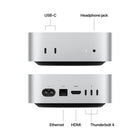 Apple Mac mini - M4 - 16 GB - 256 GB SSD - Silver-Convenient connections: Get connected with Thunderbolt, HDMI and Gigabit Ethernet ports on the back, and for the first time, front-facing USB-C ports and a headphone jack