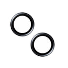 PanzerGlass Camera Lens Protector Hoops for iPhone 15/15 Plus - Clear-Black aluminum frame