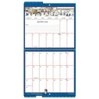 MotherWord 2026-2027 Monthly Tabbed Wall Calendar - 11" H x 12" W - French-Improved paper resists ink bleed