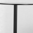 HOMCOM - Table à manger ronde avec base en acier et patin antidérapant pour salon - noir-Couleur : Noir 