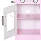 Qaba Kids Play Kitchen with Chalkboard, Ice Maker - Pink-Colour: Pink 