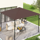 Outsunny 10' L x 10' W Square Gazebo Canopy Replacement UV Protected Top Cover - Orange-UV resistant to provide perfect sunshade shelter 