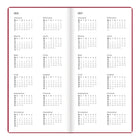 Letts - 2026 Agenda hebdomadaire Woodland - 6-7/8 po x 3-1/8 po - Rose - Multilingue-Marque-page ruban / signet