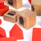 Miniland - MLE94050 Château en bois à empiler-Développe les compétences motrices fines chez les enfants.