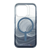Gear4 - etui Milan Snap en D3O - iPhone 14 Pro, tourbillon bleu-Conception transparente avec d'un tourbillon, retenant l'attention