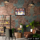 Edmonton Oilers 20x29 Conference Final Celebration - Toile encadree - 31" x 22"-Sous licence officielle de la LNH et de l'AJLNH