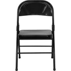 Flash Furniture HERCULES Series Triple Braced & Double-Hinged Black Metal Folding Chair-Metal Folding Chair