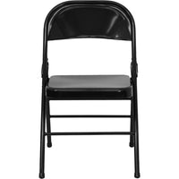 Flash Furniture – Chaise pliante en métal HERCULES à 3 barreaux et à 2 pivots, noir (HF3MC309ASBK)-Chaise pliante en métal